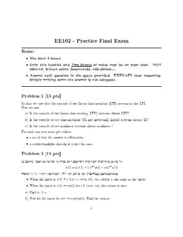 EE102 - Practice Final Exam