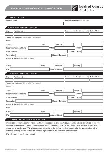 application forms for joint account in bank application forms for joint account in bank