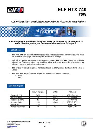 ELF HTX 740 FR - ELF CompÃ©tition