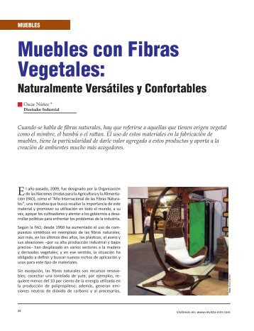 Muebles con Fibras Vegetales: - Revista El Mueble y La Madera