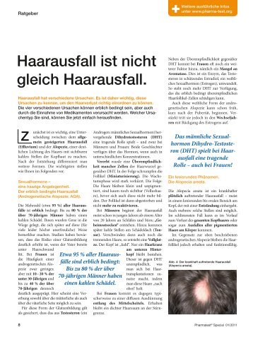 Haarausfall ist nicht gleich Haarausfall. - Pharmatest