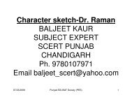 Character sketch-Dr. Raman BALJEET KAUR ... - SSA Punjab
