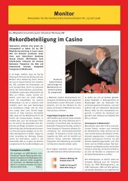 Monitor Rekordbeteiligung im Casino - auf SW Schweizer Werbung