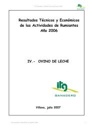 Resultados Ovino de Leche 2006 - ITG Ganadero