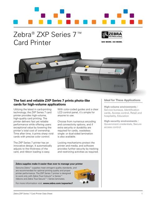 Zebra Z71-000C0000US ZXP Series 7 
