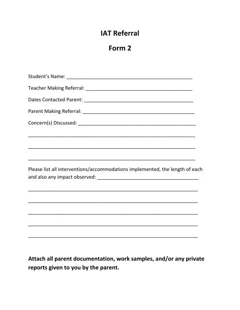 intervention assistance team process - Stephen T. Badin High School