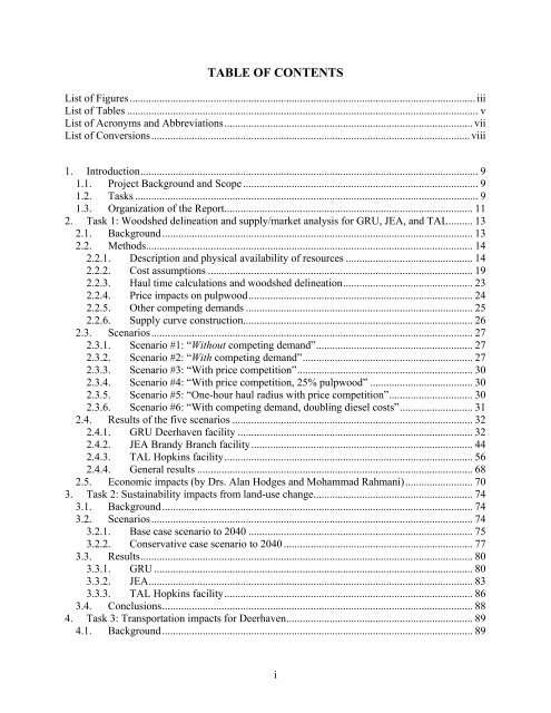 Biomass Resource Assessment Part I - Gainesville Regional Utilities