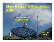 WW2R - More Backyard Microwave EME - NTMS