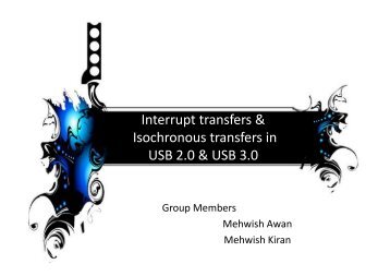 Interrupt transfers & Isochronous transfers in USB 2.0 & USB 3.0