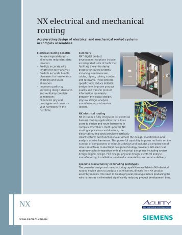 NX Electro-Mechanical Routing - Acuity Inc.