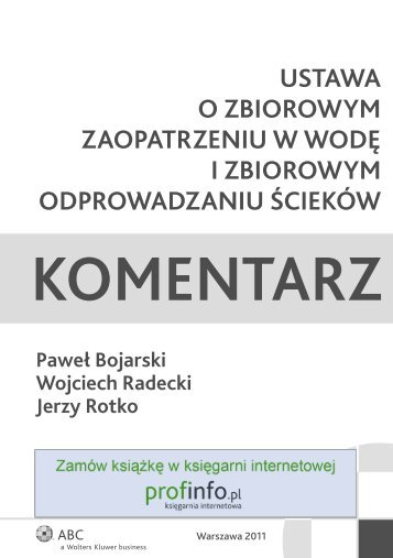 USTAWA O ZBIOROWYM ZAOPATRZENIU W WODÄ I ...