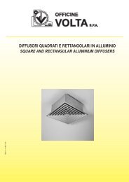 diffusori quadrati e rettangolari in alluminio ... - Officine Volta SpA