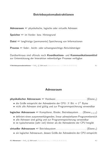 Logischer Adressraum - CS 4