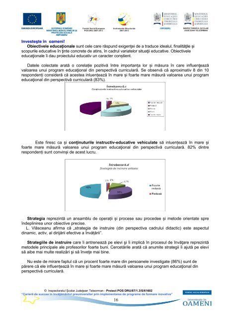 Studiul de cercetare privind nevoile de formare ale cadrelor ...