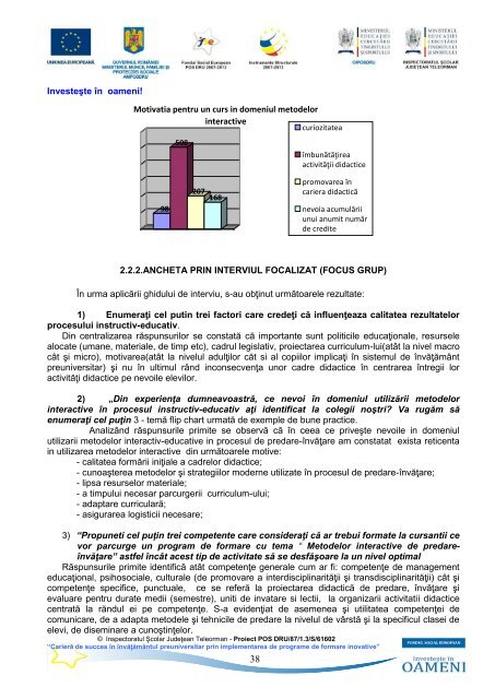 Studiul de cercetare privind nevoile de formare ale cadrelor ...