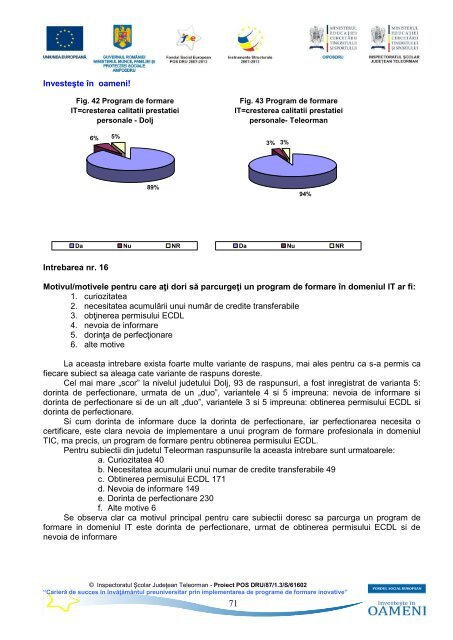 Studiul de cercetare privind nevoile de formare ale cadrelor ...