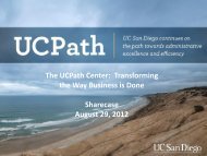 Shared Service Center The UCPath Center - Blink - UC San Diego