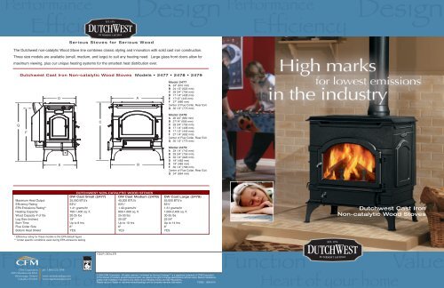 Dutchwest Cast Iron Non-catalytic Wood Stoves