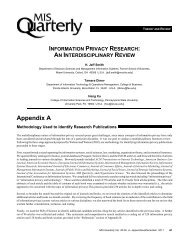 Information Privacy Research: An Interdisciplinary ... - MIS Quarterly