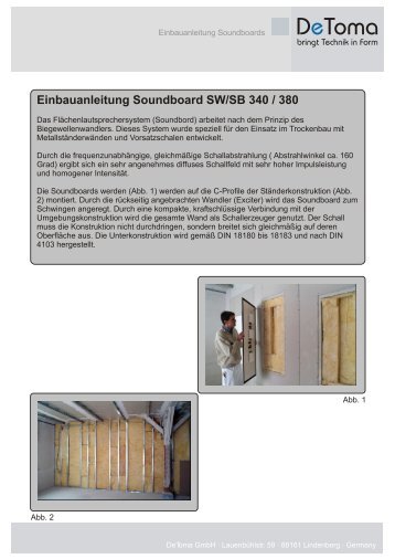 Montageanleitung Soundboard - DeToma