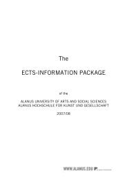 The ECTS-INFORMATION PACKAGE - Alanus Hochschule
