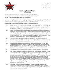 Credit Application/Policy - Watco Companies, LLC