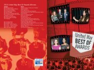 2013 United Way Best Of Awards Winners - United Way of Central ...