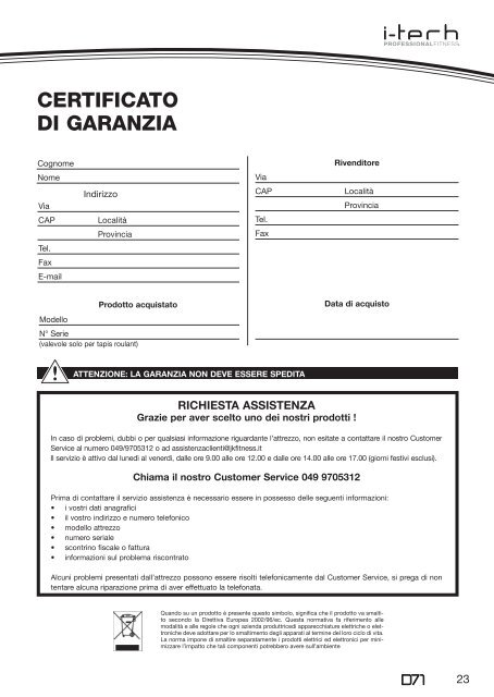 MANUALE ISTRUZIONI