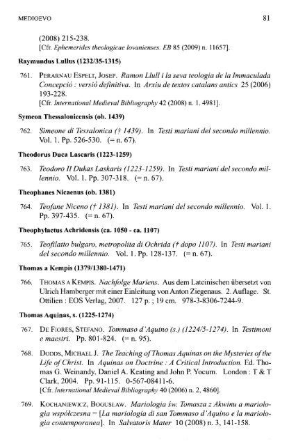 SCRIPTA PONTIFICIAE FACULTATIS THEOLOGICAE «MLARIANUM