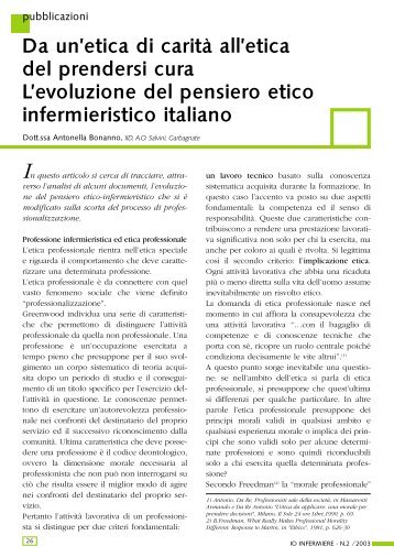 visualizza l'articolo in formato pdf - Ipasvi Milano Lodi