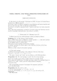 NORM, STRONG, AND WEAK OPERATOR TOPOLOGIES ON B(H ...