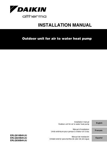 INSTALLATION MANUAL - Daikin AC