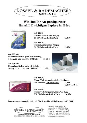 Flyer Toilettenpapier