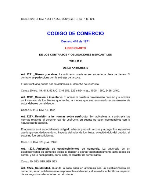 Codigo Comercio