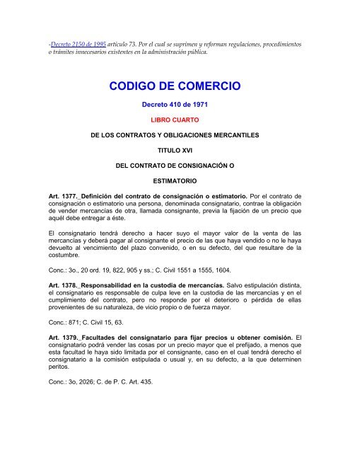 Codigo Comercio