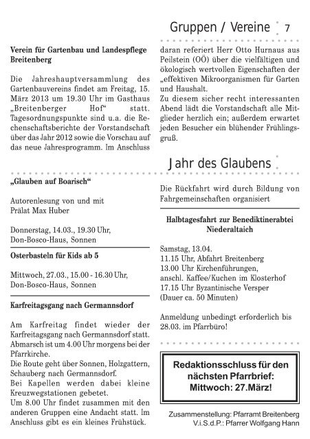 04/2013 - Pfarrei Breitenberg