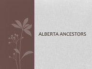 Alberta Ancestors - Alberta Family Histories Society