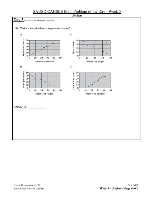 Math POD Student Workbook