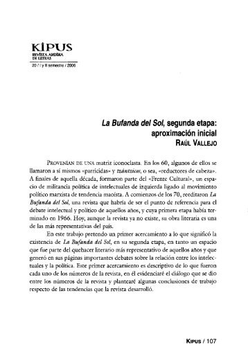 La Bufanda del Sol, segunda etapa - Repositorio UASB-Digital