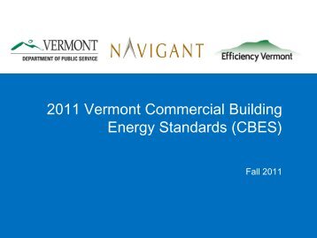 2011 Vermont Commercial Building Energy Standards (CBES)
