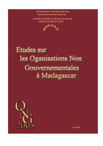 Etude sur les ONG Ã  Madagascar (2005) - Banque centrale de ...