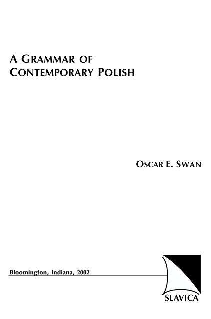 A Grammar of Contemporary Polish by Oscar E - Polish Language ...