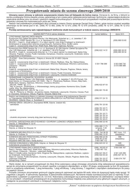 Ratusz nr 927 w wersji pdf - Gdynia moje miasto