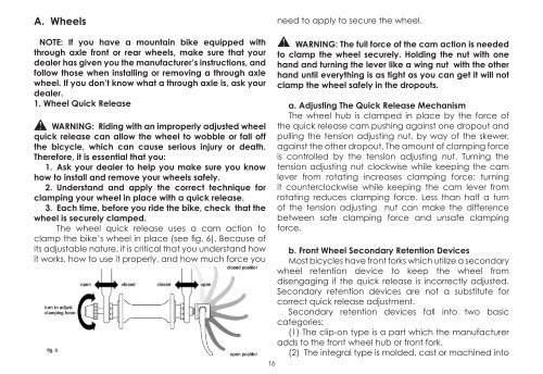 Owner's Manual - Diamondback Bicycles