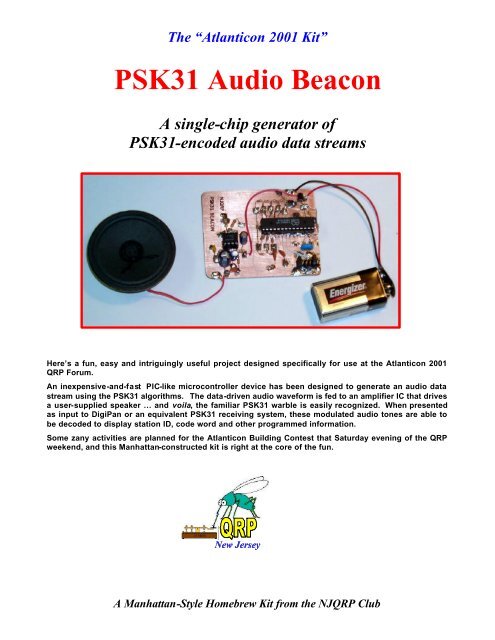 PSK31 Audio Beacon - Hamradio Modulation Types