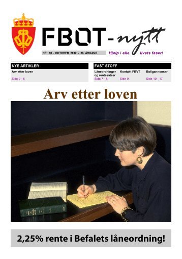 FBOT-nytt oktober 2012 - Forsvaret