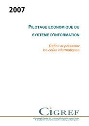 Pilotage Ã©conomique du systÃ¨me d'information - Cigref