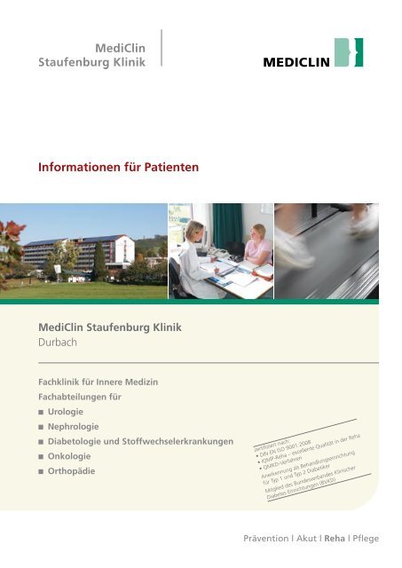 Informationen für Patienten - MediClin Staufenburg Klinik