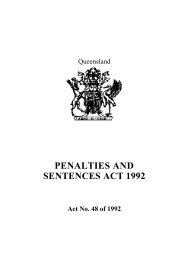 PENALTIES AND SENTENCES ACT 1992 - Queensland Legislation