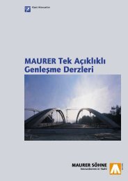 [Broşürler] MAURER Tek Açıklıklı Genles¸me Derzleri